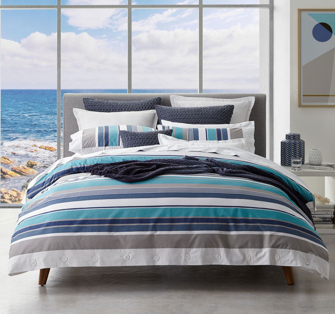 Trent Quilt Cover Set Range Lagoon