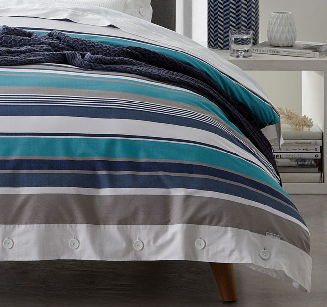 Trent Quilt Cover Set Range Lagoon
