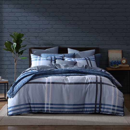 Yarmouth Quilt Cover Set Range Blue