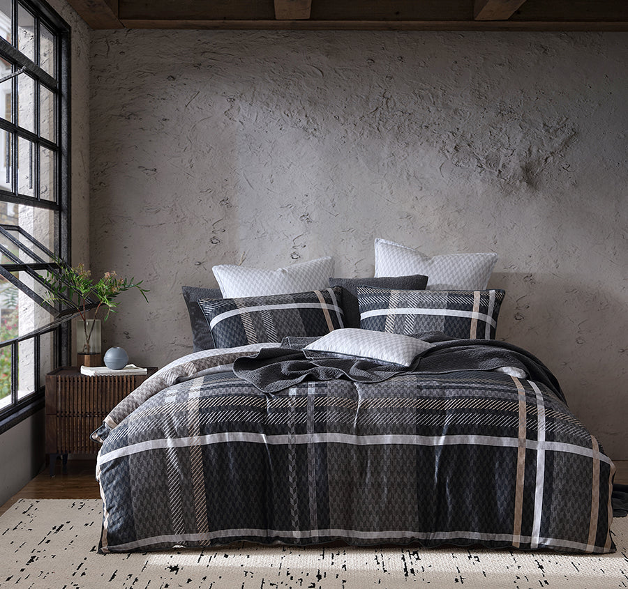 Yarmouth Quilt Cover Set Range Grey