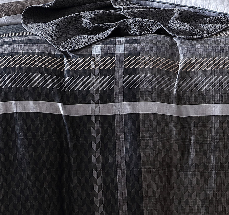 Yarmouth Quilt Cover Set Range Grey