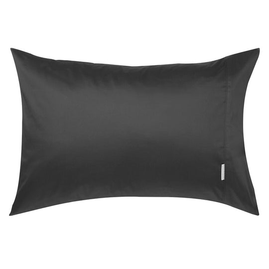 250THC Poly Cotton Percale Standard Pillowcase Pair Asphalt