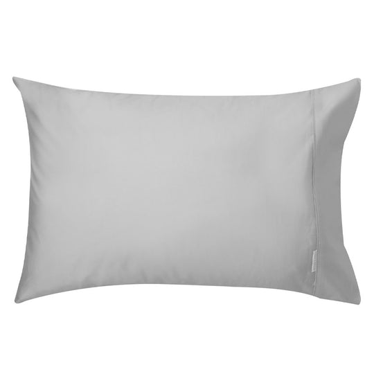 250THC Poly Cotton Percale Standard Pillowcase Pair Silver
