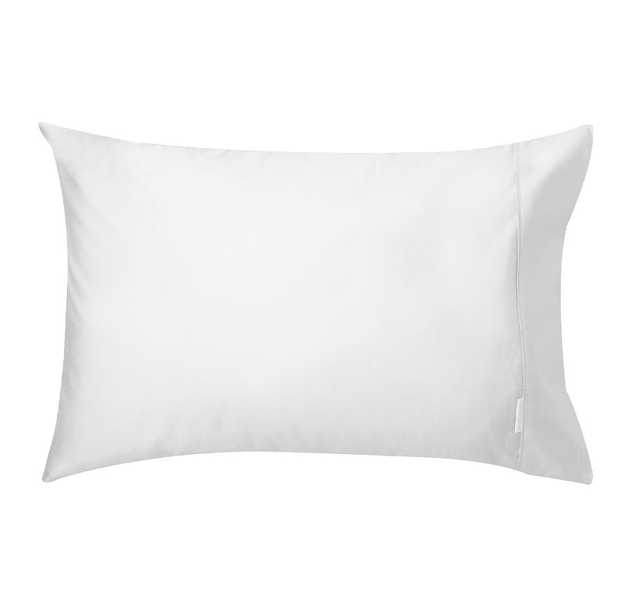 250THC Poly Cotton Percale Standard Pillowcase Pair White