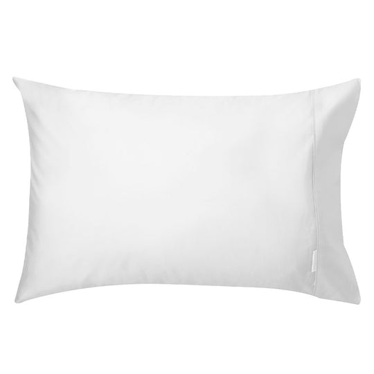 250THC Poly Cotton Percale Standard Pillowcase Pair White