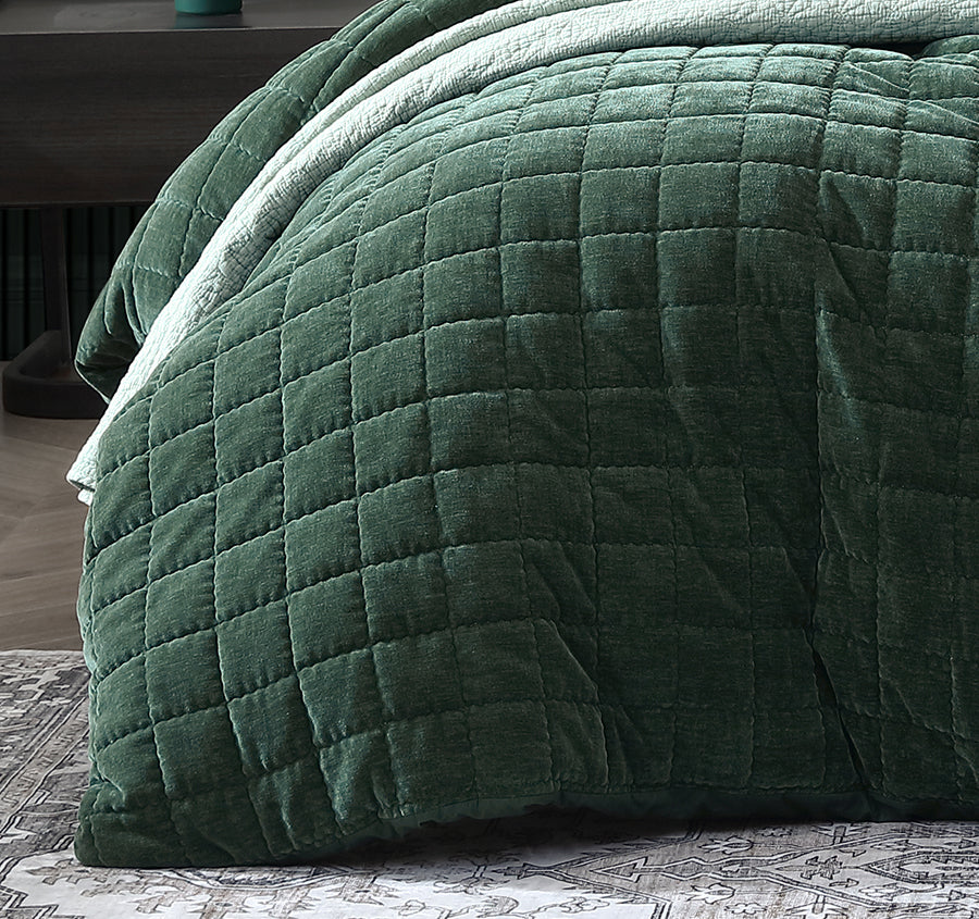 Apollo Quilt Cover Set Range Cilantro