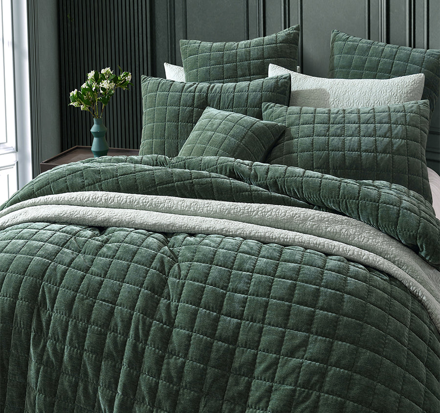 Apollo Quilt Cover Set Range Cilantro