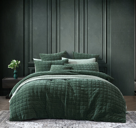 Apollo Quilt Cover Set Range Cilantro