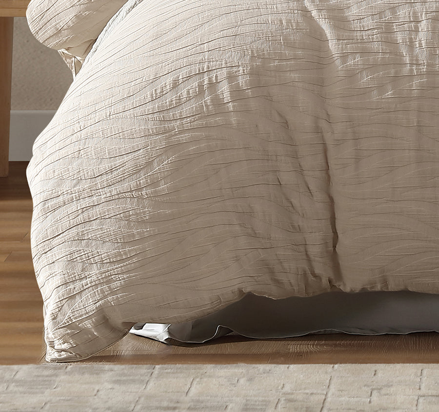 Ariel Quilt Cover Set Range Stone