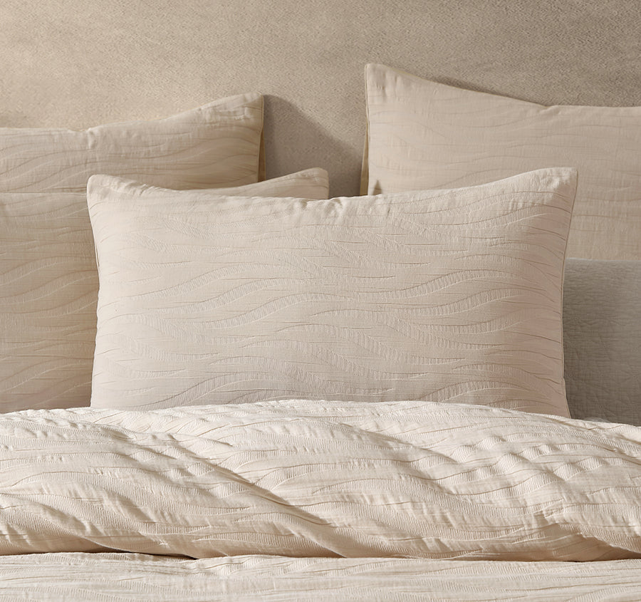 Ariel Quilt Cover Set Range Stone