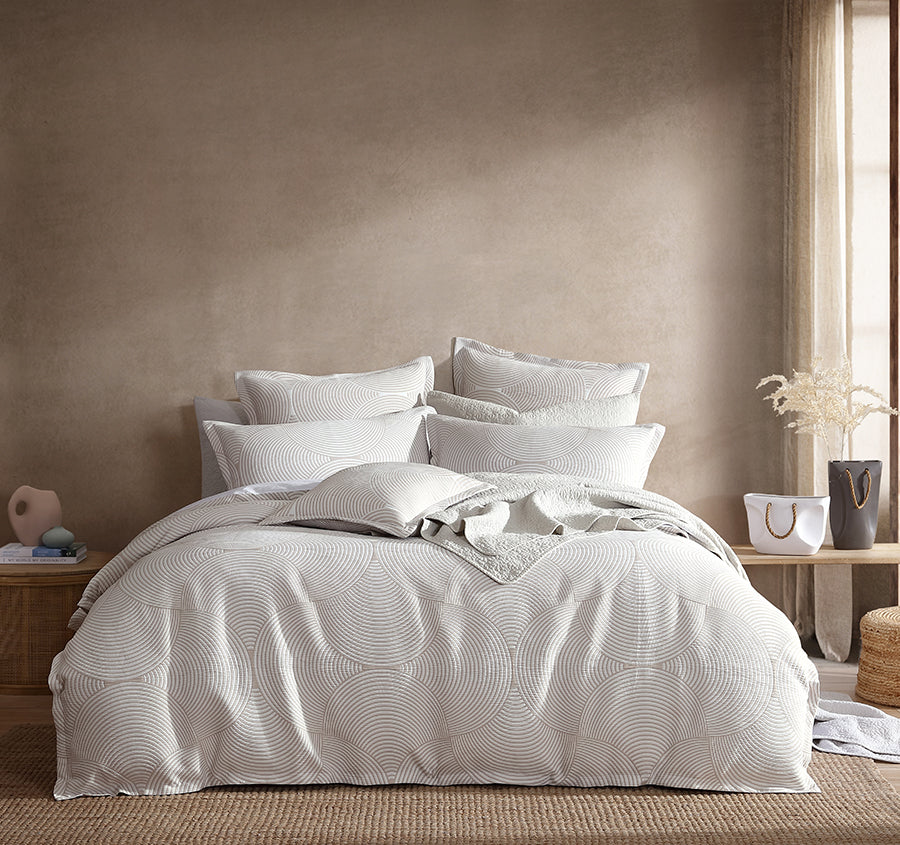 Arlo Quilt Cover Set Range Stone