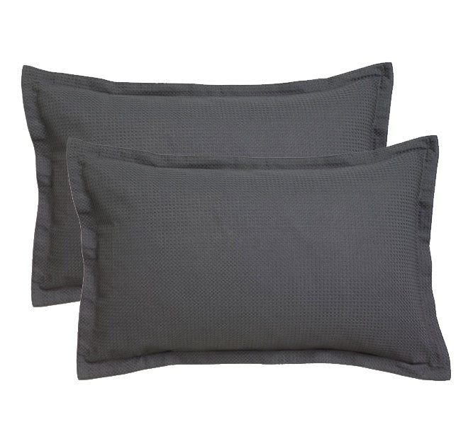Ascot Standard Pillowcase Pair Granite
