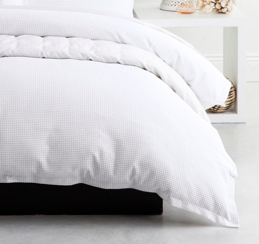 Ascot Quilt Cover Set Range White