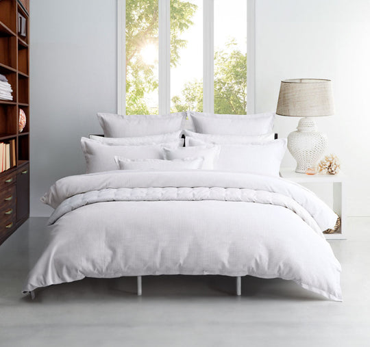 Ascot Quilt Cover Set Range White