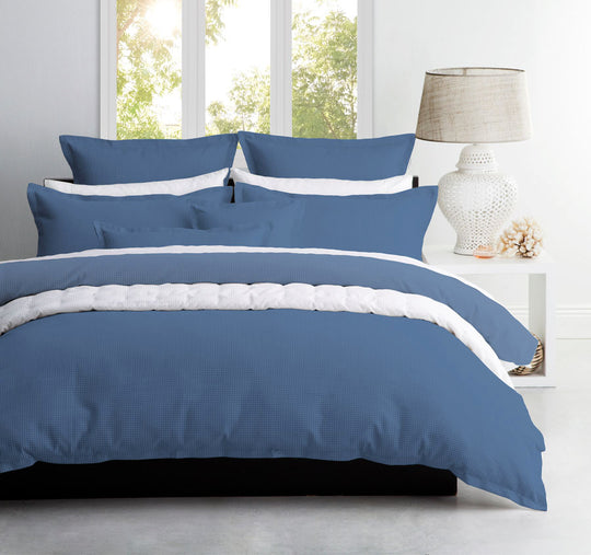 Ascot Quilt Cover Set Range Steel