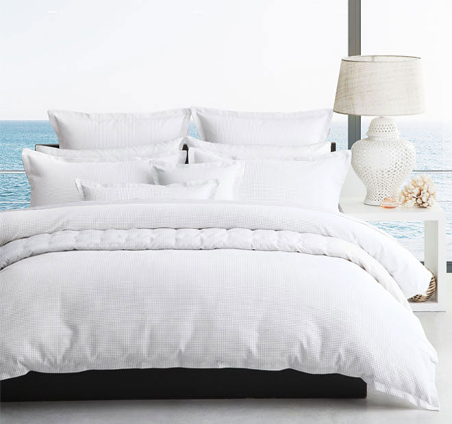 Ascot Quilt Cover Set Range White