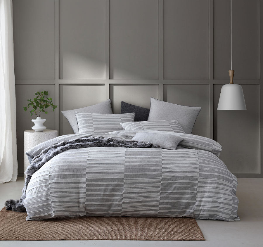 Balmoral Quilt Cover Set Range Ash