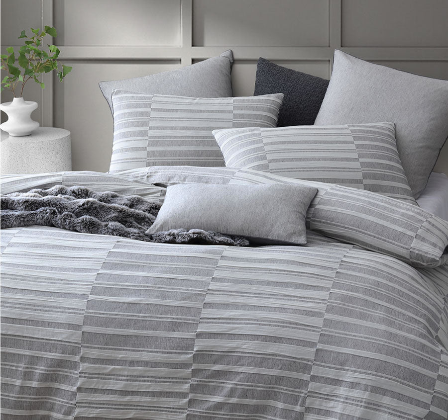 Balmoral Quilt Cover Set Range Ash