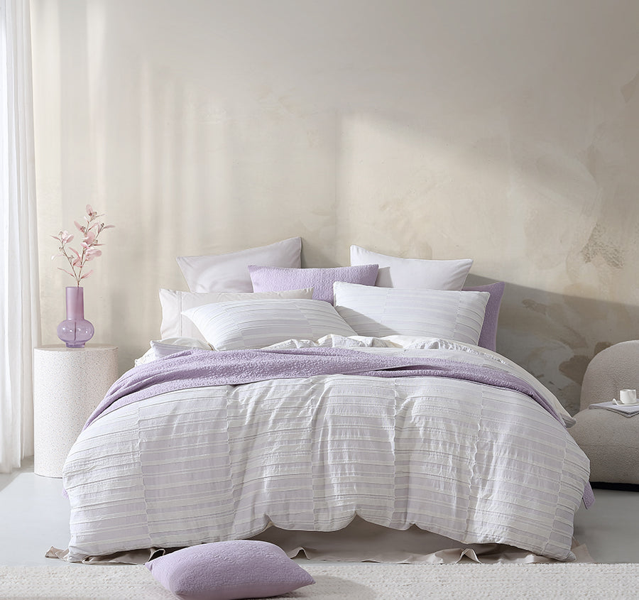 Balmoral Quilt Cover Set Range Lilac
