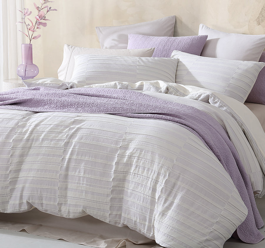 Balmoral Quilt Cover Set Range Lilac