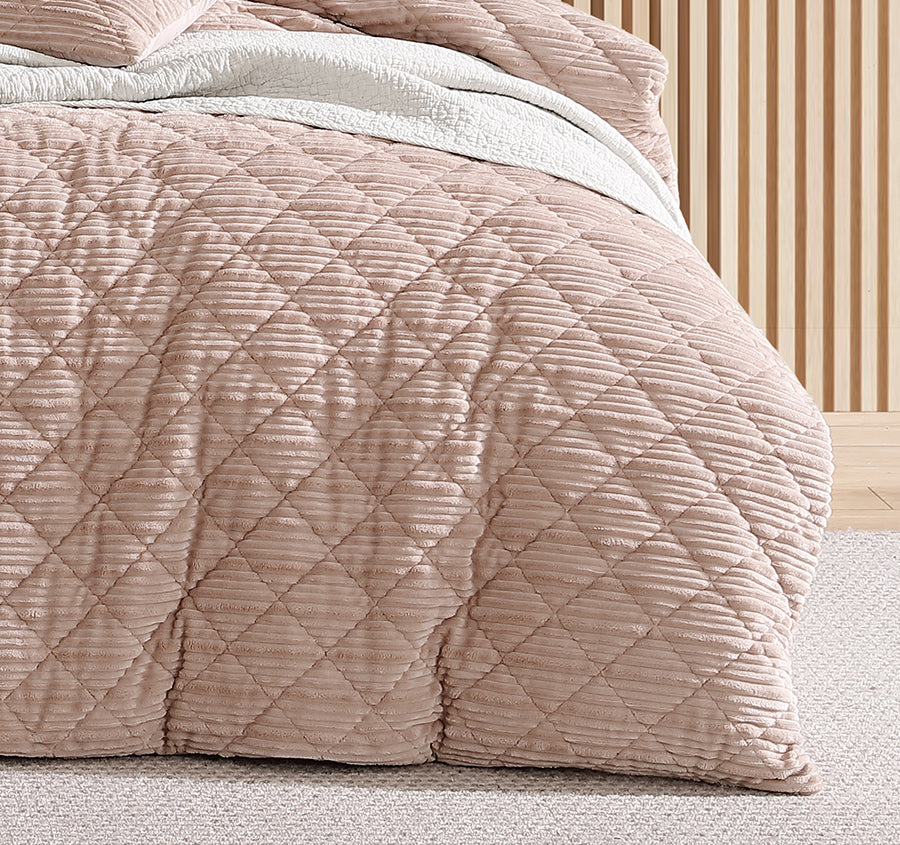 Corbin Quilt Cover Set Range Blush