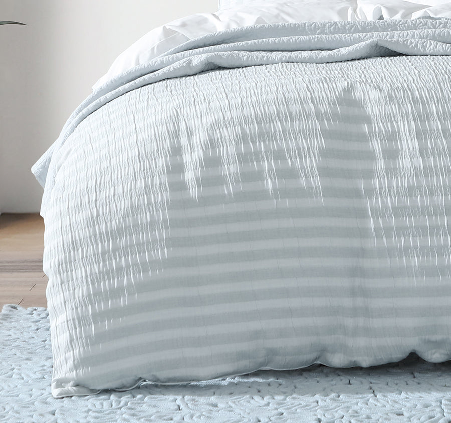 Emmet Quilt Cover Set Range Sage