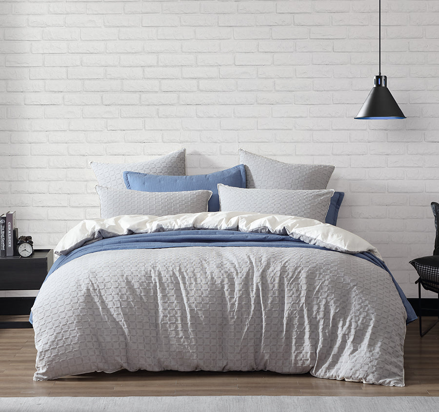 Flo Quilt Cover Set Range Fog