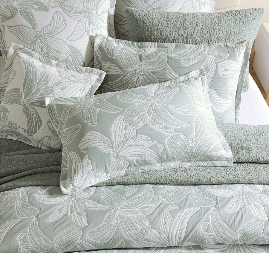 Grace Quilt Cover Set Range Sage