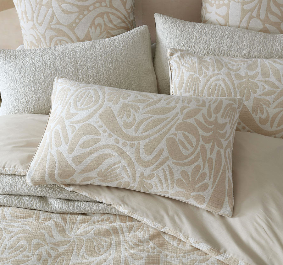 Haven Quilt Cover Set Range Caramel