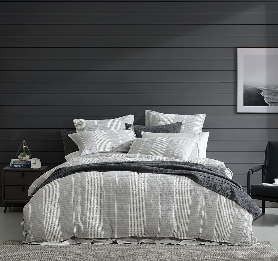 Hurley Quilt Cover Set Range Charcoal