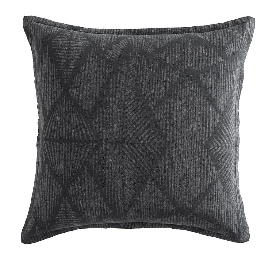 Kenya European Pillowcase Charcoal