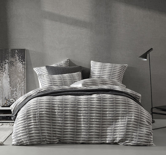Kirby Quilt Cover Set Range Charcoal