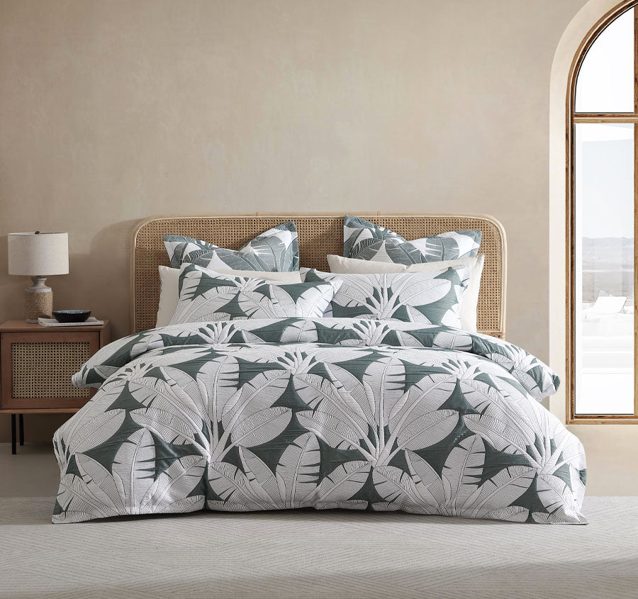 Lagos Quilt Cover Set Range Olive