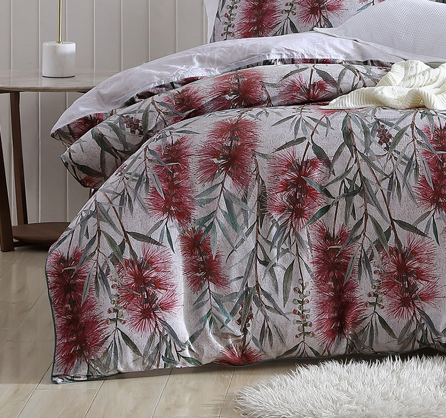 Merindah Quilt Cover Set Range Red