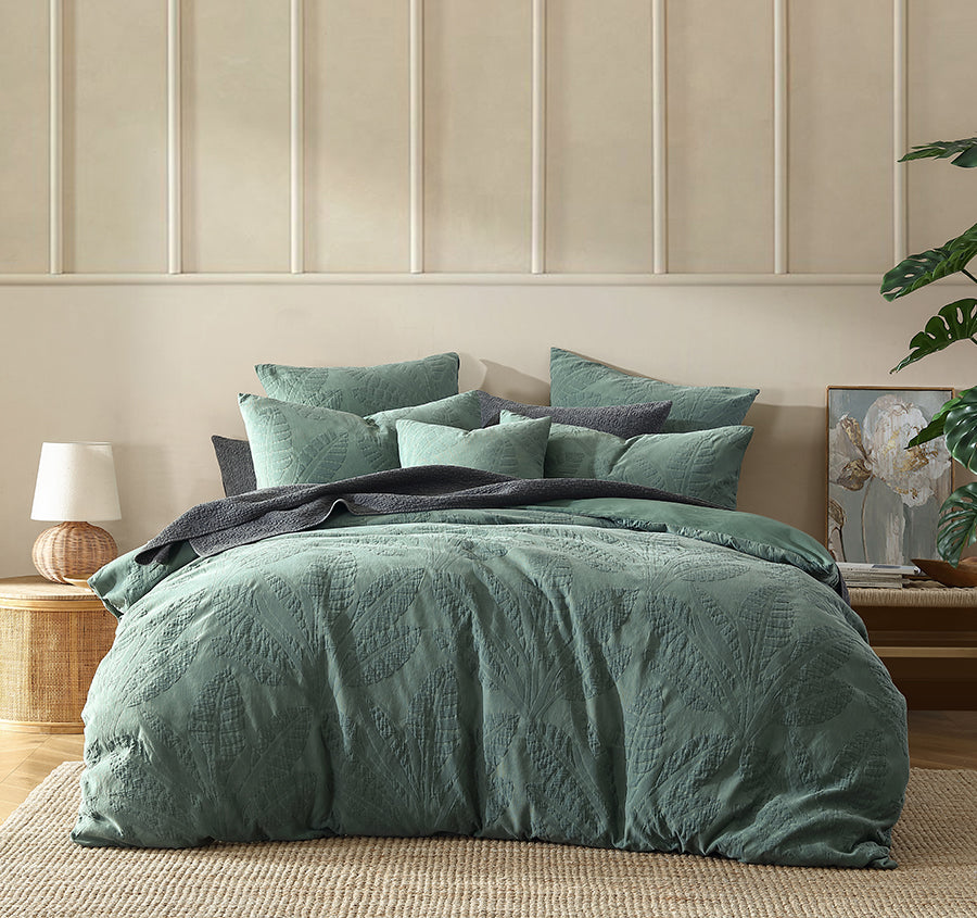 Moana Quilt Cover Set Range Cilantro
