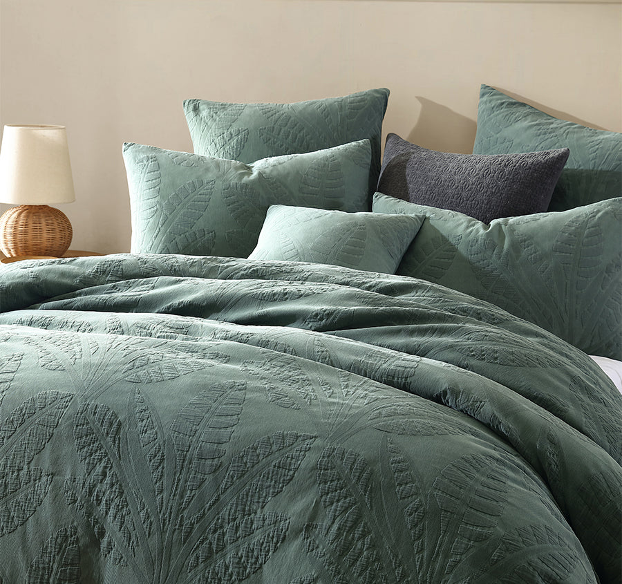 Moana Quilt Cover Set Range Cilantro