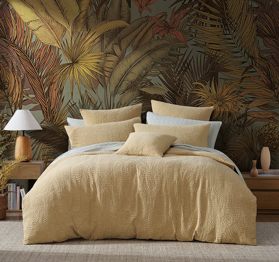 Navajo Quilt Cover Set Range Mustard