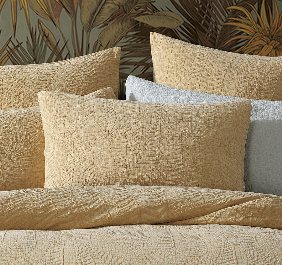 Navajo Quilt Cover Set Range Mustard