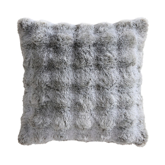 Rabbit Fur 50x50cm Filled Cushion Grey