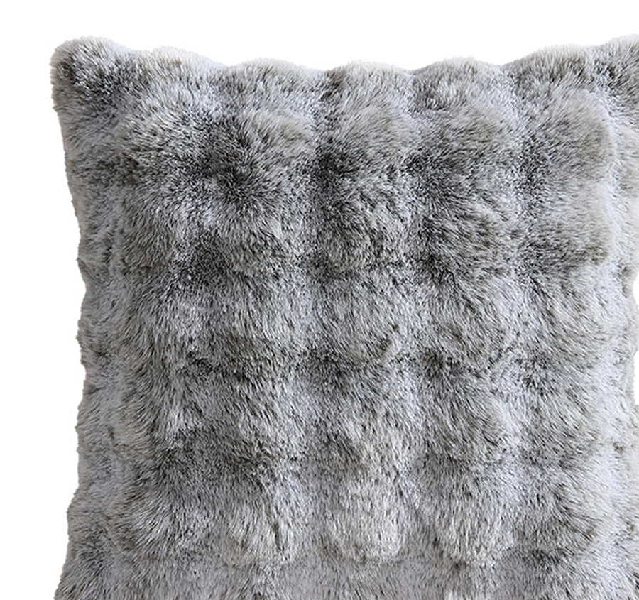 Rabbit Fur 50x50cm Filled Cushion Grey