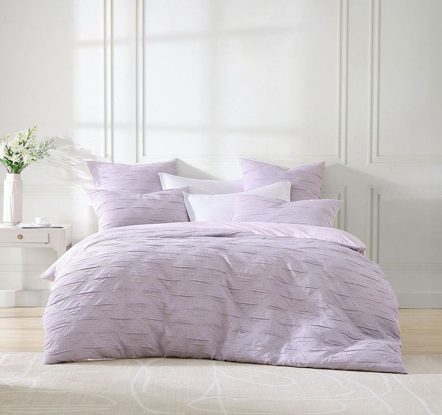 Reine Quilt Cover Set Range Lilac