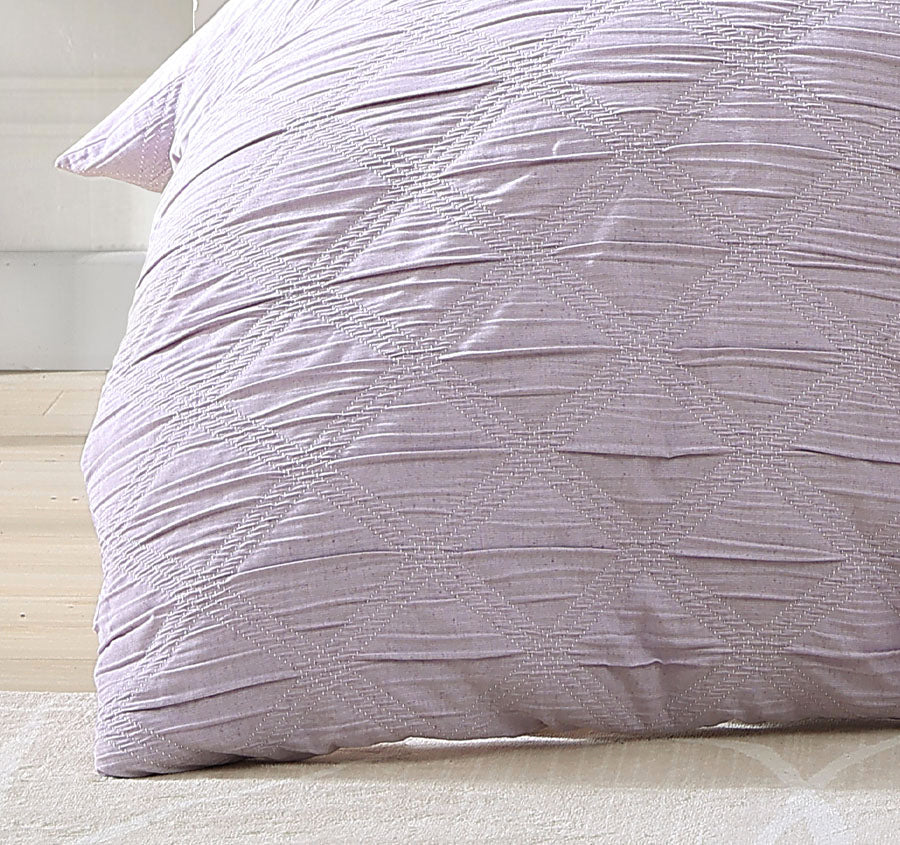 Reine Quilt Cover Set Range Lilac