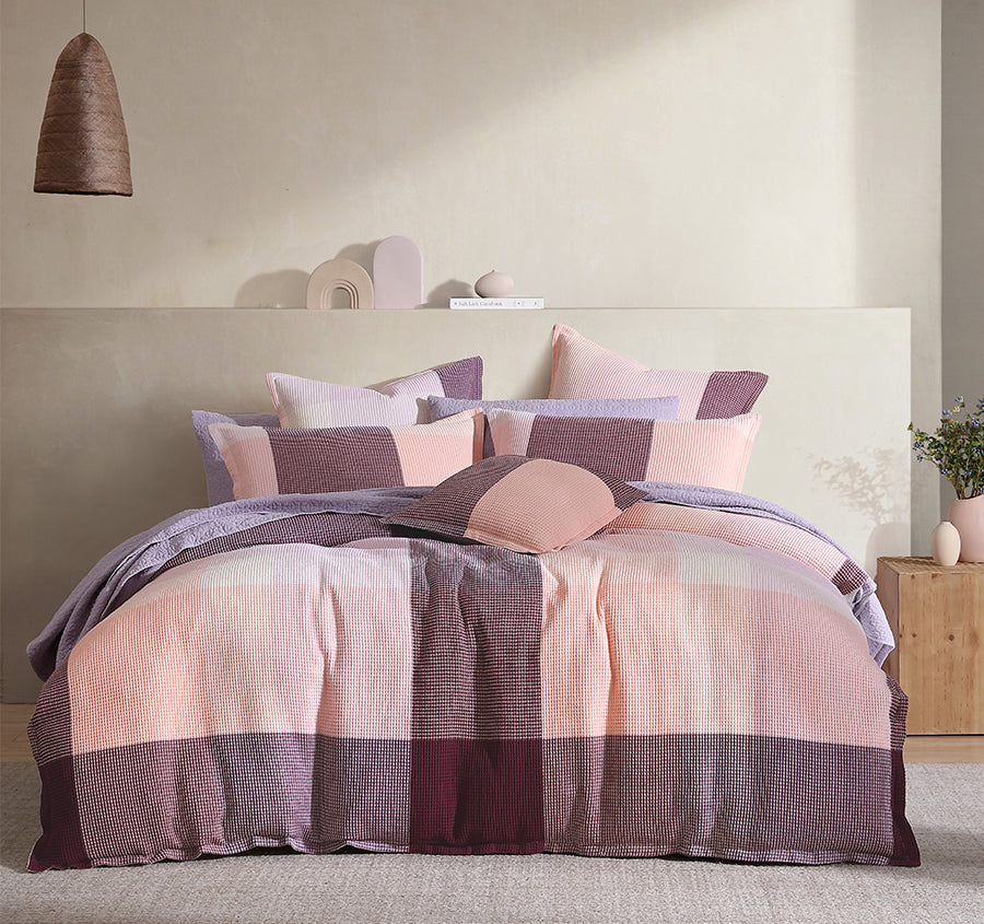 Sadie Quilt Cover Set Range Blush