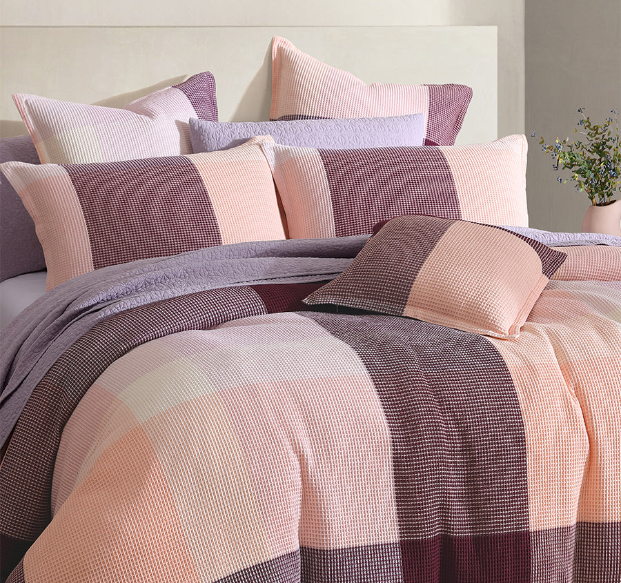Sadie Quilt Cover Set Range Blush