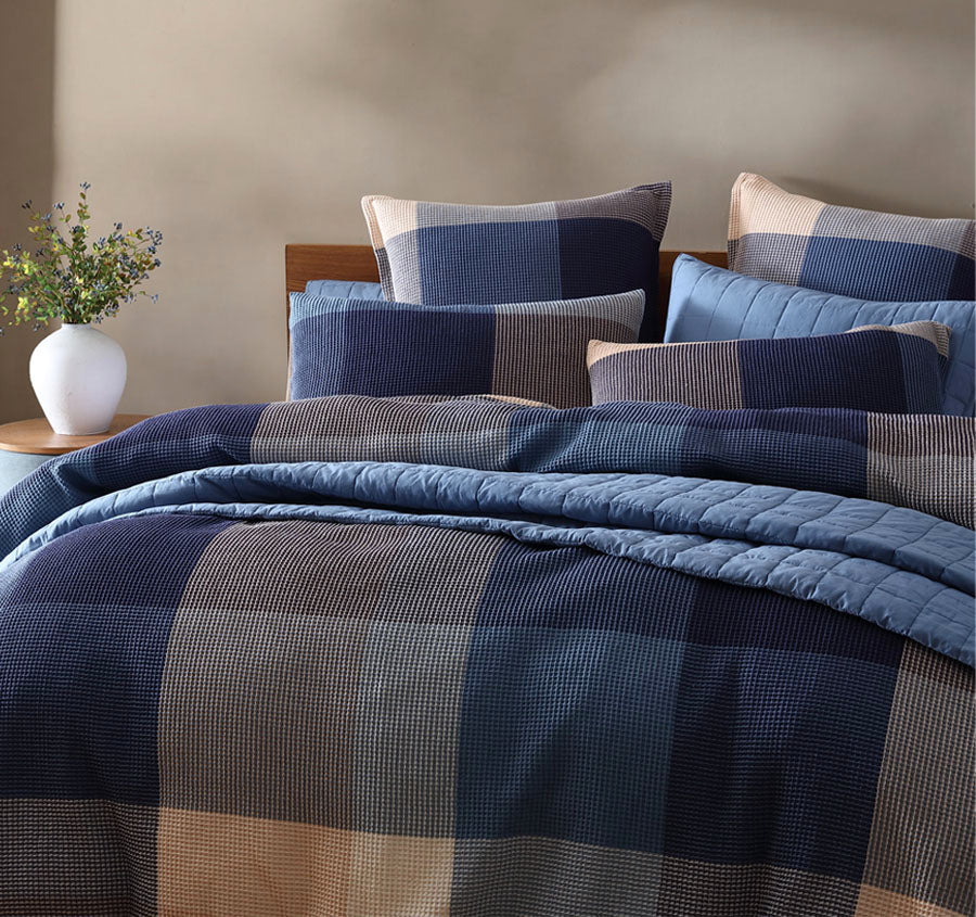 Sadie Quilt Cover Set Range Navy