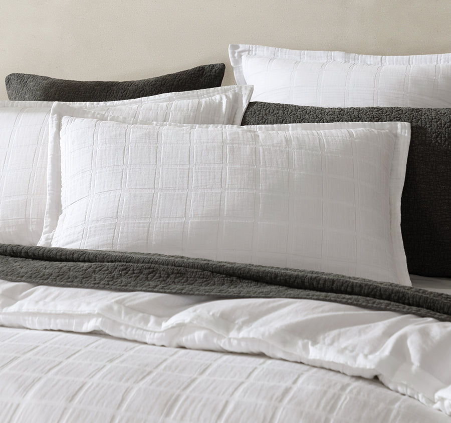 Sierra Quilt Cover Set Range White