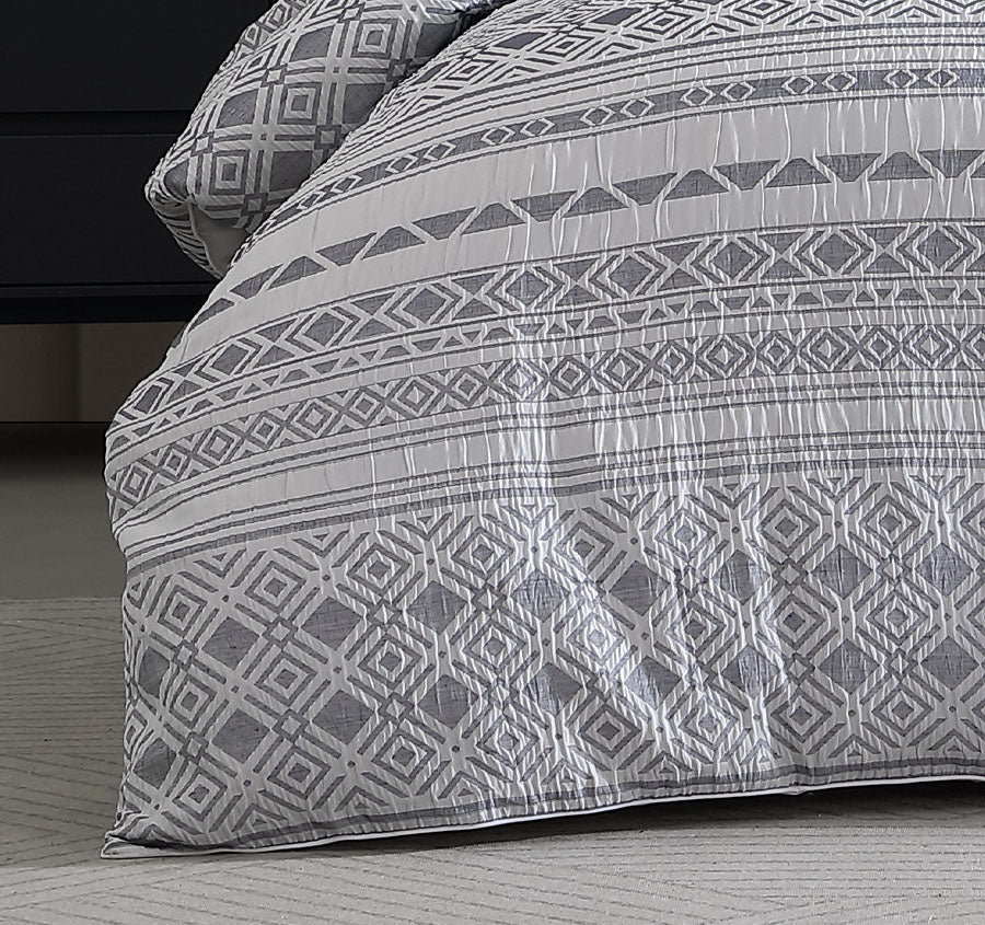 Thiago Quilt Cover Set Range Slate