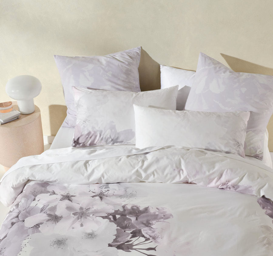 Reiko Quilt Cover Set Range White