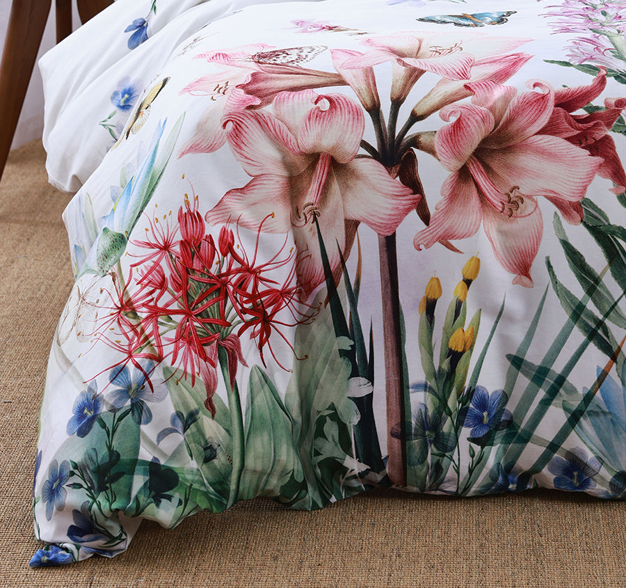 Fleur Quilt Cover Set Range Cream