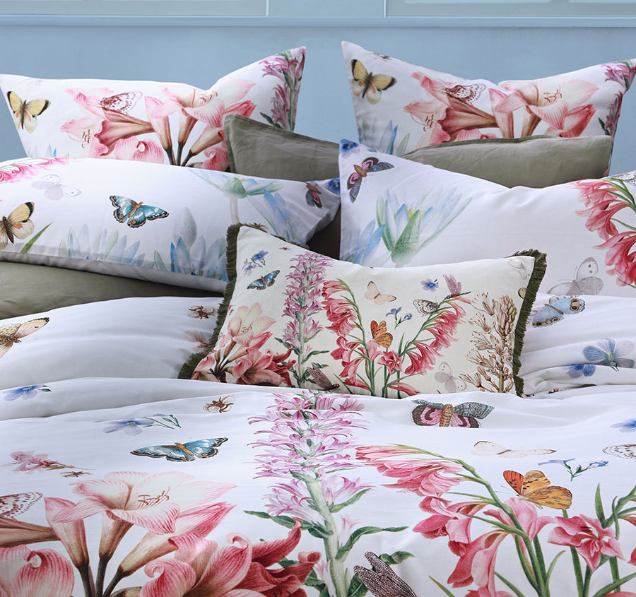 Fleur Quilt Cover Set Range Cream